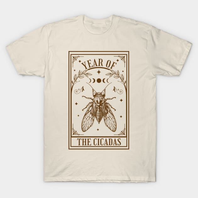 Year of the Cicadas 2024 - Tarot Card - Brood XIX Brood XIII T-Shirt by OrangeMonkeyArt